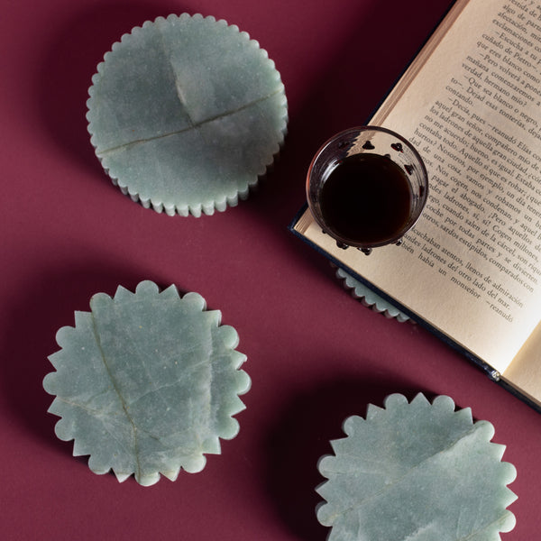 Meridian Minima Coaster - Round, Small (Emerald Green)