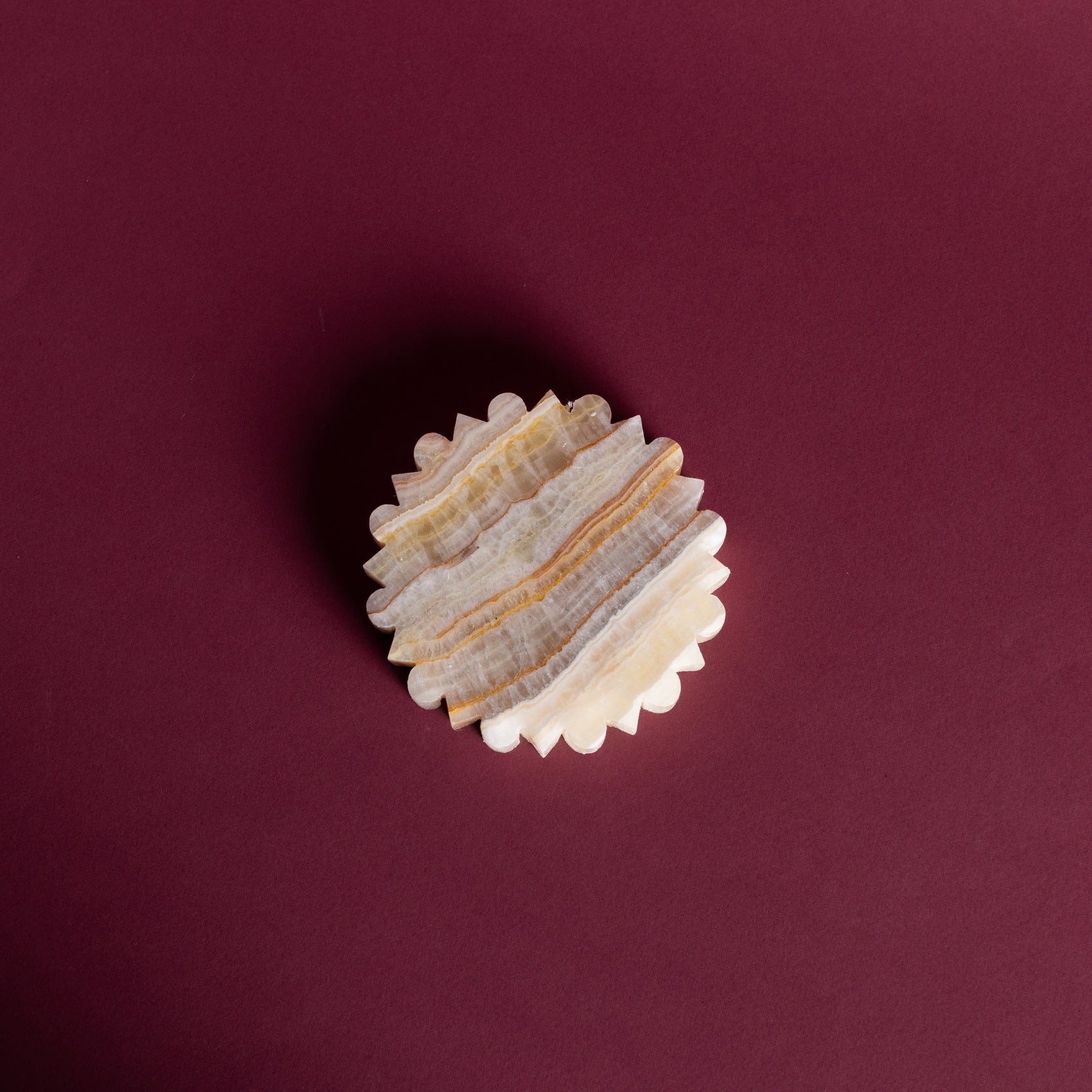 Meridian Coaster - Round, Small (Rainbow Onyx)