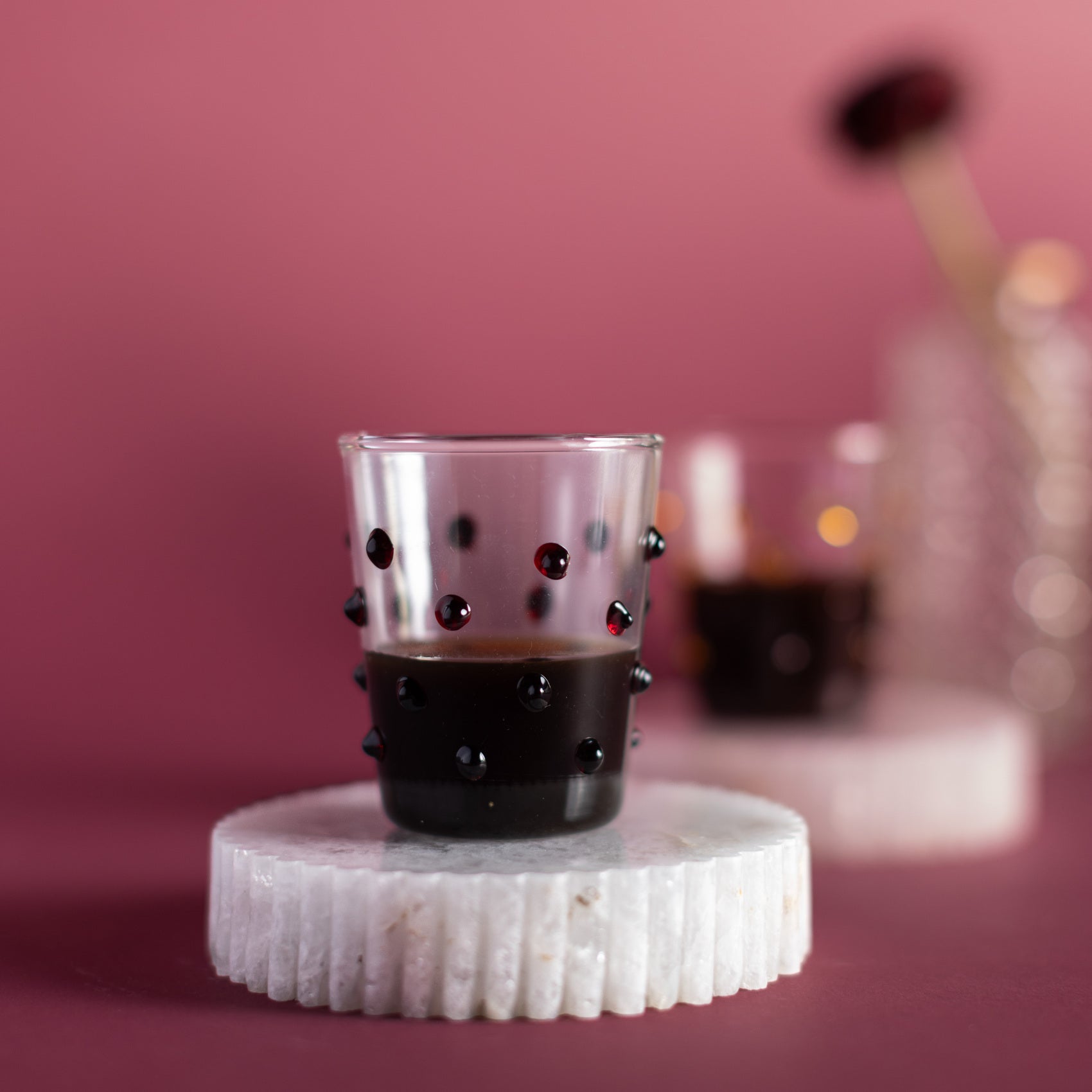 Meridian Minima Coaster - Round, Small (White Crystal)