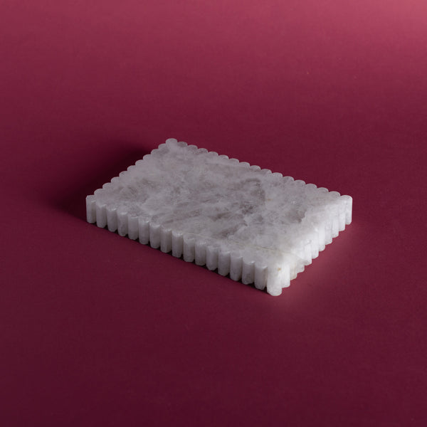 Meridian Minima Tray - Rectangular, Small (White Crystal)