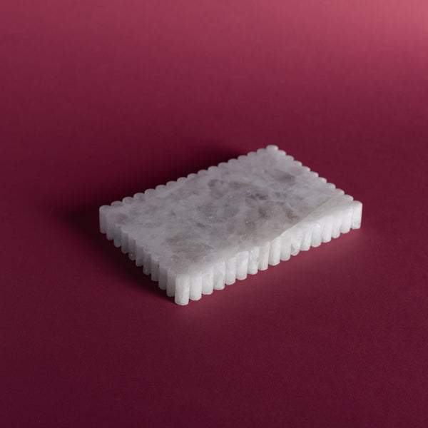 Meridian Minima Tray - Rectangular, Small (White Crystal)