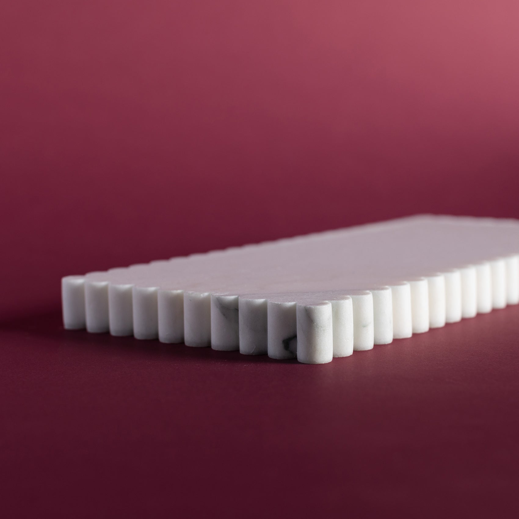 Meridian Minima Tray - Rectangular, Large (White Marble)